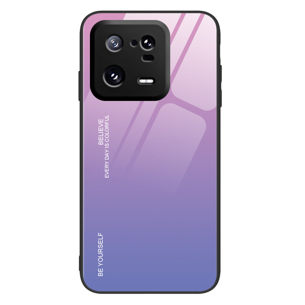 For Xiaomi 13 Pro 5G Gradient Color Phone Case Tempered Glass PC Back TPU Bumper Design Anti-Scratch Phone Cover For Xiaomi 13 Pro 5G Gradient Color Phone Case Tempered Glass PC Back TPU Bumper Design Anti-Scratch Phone Cover